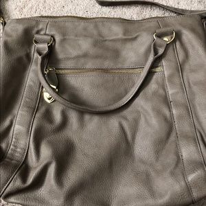 Grey large size crossbody bag